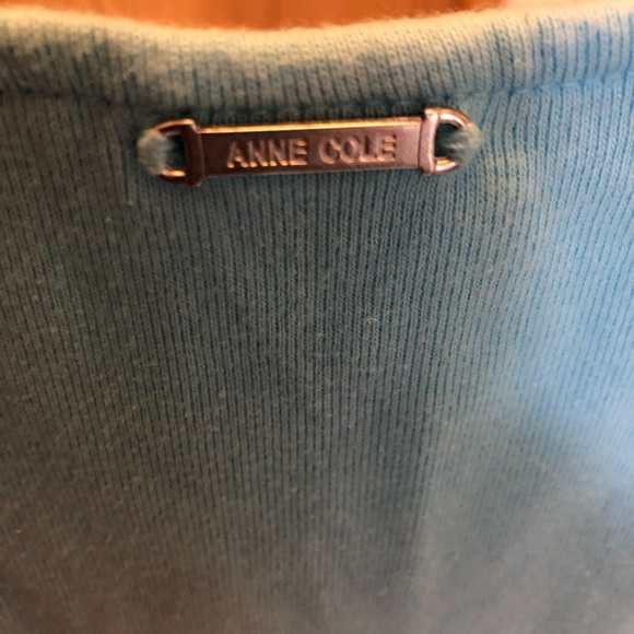 ANNE COLE Bright Blue Low Tie Sleeveless Dress Size Small - Picture 3 of 4